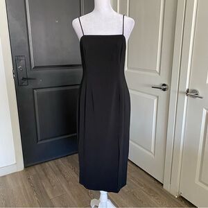 JAYGODFREY Midi Little Black Dress with Open Tie Back Size 8